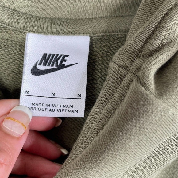 Nike Sportswear Essential Women's Funnel Neck Hoodie Size Small Green BV4116 - Picture 7 of 9